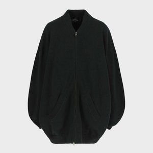 I‎ Love Mr. Mittens • Oversized Knitted Bomber in black